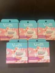 5x Gillette Venus White Tea Comfortglide Women's Razor Blade Refills 4 Cartridge