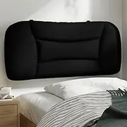 Headboard Cushion, Bed Headboard Pillow Black 90 cm Fabric