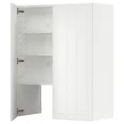 METOD wall cb f extr hood w shlf/door, white/Stensund white, 80x100 cm