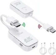 KCEVE 4K HDMI Transmitter and Receiver 50M, HDMI to HDMI Extender for Watching Movies, Gaming, and Live, from laptops, PC to HDTV Projector, TV for Home Theater or Office Use