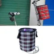 Bicycle Basket Cloth Hanging Folding Square Basket (Black)