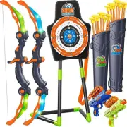 2 Pack Bow and Arrow for 5 6 7 8 9 10 11+ Year Old Boys, Birthday Gift for Kids,