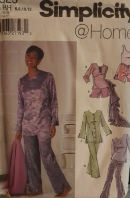 Simplicity Patterns 5325 misses' pants or shorts, top, knit tank top & blanket