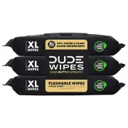 Flushable Wipes - 3 Pack, 144 Wipes - Shea BUTTer Smooth with Vitamin-E & Aloe -