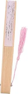 ABOOFAN Elegant Chinese Wedding Handheld Folding Fan Retro Bamboo Hand Fan for Decor Party Prop