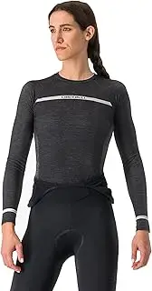 [CASTELLI] Women’s Merino Seamless Baselayer, Long Sleeve Merino Wool for Road Cycling & Gravel Biking