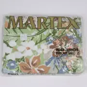 Vintage Martex No Iron Percale Twin Fitted Sheet Floral Print New