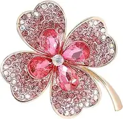 [JEWEDECO] Versatile Irish Crystal Brooch Pin by St. Patrick's Day Graduation Pin Lucky Pin for Women Floral Accessory
