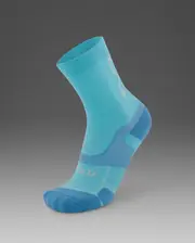 Vectr Light Cushion Crew Socks, 2XU, M, Retro Blue/Azure Blue, Unisex
