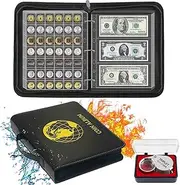 321 Pockets Coin Collection Holder Album Book for Collectors, 312 Pockets Coins Collecting Album and 9 Sleeves Paper Money Coins Collecting Album for Coin Currency Collection Supplies, Stamp, Bill