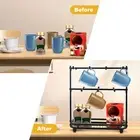 Coffee Mug Holder Rustproof Coffee Cup Holder 14 Capacity Mug Holder Rack PaXlK