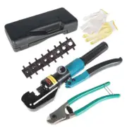 6 MT Hydraulic Crimper Crimping Tool Wire Battery Cable Lug Terminal W/9 Dies