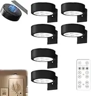 Picture Lights for Wall with 3 Color Temps, Magnetic Wireless Led Picture Lights for Wall Art Gold, 3 Colors Wall LightsFor Art Display (Black,6)
