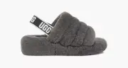 NIB Ugg Women's Fluff Yeah Slides Charcoal Size 6