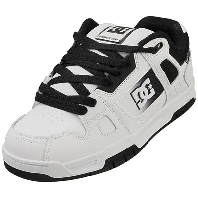 DC Shoes Stag Mens Skate Sneakers in White Black - 8 US