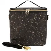 SoYoung Large Washable Paper Lunch Poche Insulated Cooler Bag - Black Gold Splatter