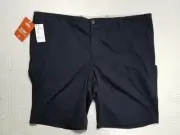 NEW MENS DOCKERS STRAIGHT FIT FLYWEIGHT FLAT FRONT NAVY BLUE SHORTS SZ 32,44 NWT