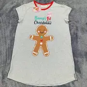 Peter Alexander Womens Christmas Maternity Nightie Gingerbread Man Size M New