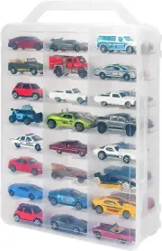 KISLANE Double Sided Storage Case for 48 Toy Cars, Matchbox Car