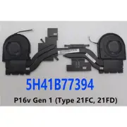 For Lenovo ThinkPad P16v Gen1 Laptop CPU Cooling Fan with Heatsink 5H41B77394