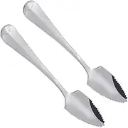 SHERCHPRY 2 Pcs Mirror Polishing Spoon Mini Spoons for Desserts Suits Serrated Grapefruit Spoon Vintage Dessert Spoon Dessert Spoon Scoop Sugar Tea Banquet Set Stainless Steel