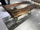 Epoxy Dining Table, Clear Epoxy Wood Table, Walnut Table , 80"x40" Epoxy Table