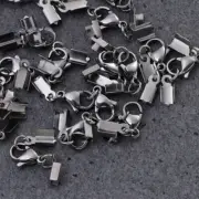 Lobster Hook Bracelet Clasps Closures Terminators Crimp End Tips Necklace Clasps