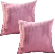 Set of 1/2 Piece Square Super King Size Pillow Cases,Extra Large Cushion Covers Soft Pillow Cover with Invisible Zipper Decorative Pillowcases for Pillows Sofa Couch(#27,2pcs 60x60cm(24x24in))
