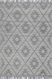 Diogo Geometric in Grey Multi Wool Rug