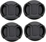 Generic 4 Pcs Camera Lens Cover Pollard Camera Centre Pinch Lens Camera Lens Lid Camra Camera Lens Protectors Camera Front Cap Camera Lenses Center Pinch Lens Protector Black Plastic