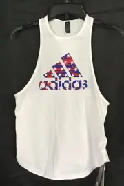Womens Adidas Americana Razorback Tank Top Shirt White W/Stars Size M NEW