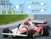 1/12 Decals for Ferrari 312 T2 1976 1977 Lauda Regazzoni Villeneuve Decal TBD956