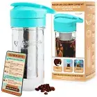 Masontops Cold Brew Makers Kit - Cold Brew Coffee Maker - Teal