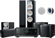 [YAMAHA] YHT-6A 7.2ch Home Theatre Package with Dolby Atmos, Bluetooth, MusicCast, DAB+ Digital Radio, AirPlay 2, in-ceiling speakers and Premium EF Series speakers, Black