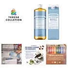 Dr. Bronner’s Pure-Castile Liquid Soap Bottle & Refill Carton - Made with Reg...