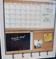 Multi-Purpose Hanging Planner/Chalk/Dry Erase/CorkBoard Organization Wall Decor
