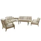 NEW Dakota Outdoor Timber 3+2+1+1 Lounge Set With Coffee Table & Side Table