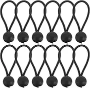 UPKOCH 20pcs Bungee Cords Bungees Installation Tool Elastic Band with a Ball Elastic Rope Bungee Ball Cords Bungee Balls Tarp Straps Tarp Bungees with Balls Black Rubber Band