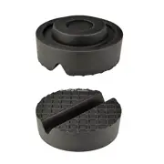 Black Slotted Rubber Plate Car Trolley Jacking Pad Block Jack Adapter 65mm*29mm