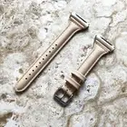 Beige Smooth Slim Luxury Soft Leather Band Strap for Fitbit Ionic Smartwatch