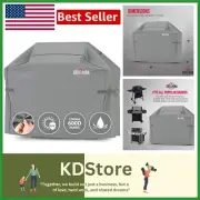 Secure Fit Gray Grill Cover - Waterproof and Wind-Resistant Outdoor Shield