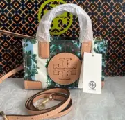 Tory Burch Ella Printed Mini Tote Crossbody Bag Rayure Fleurie