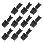10Pcs Nylon Cord End Tips Zipper Pull Cord Stopper Ends Lock (17x14mm, Black)