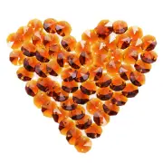 60pcs Octagon Beads Amber 14mm Crystal Crystal Suncatcher Decoration