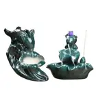 Backflow Incense Holder Resin Waterfall for Home Yoga Office Ornament