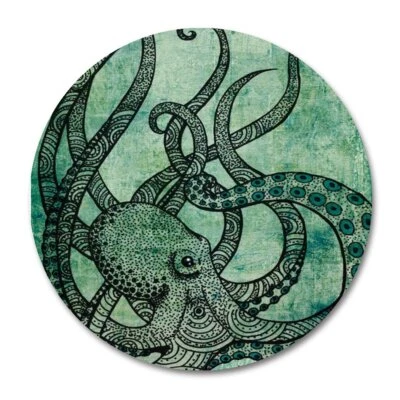 Octopus Round Mouse Pad Gorgeous Cool Octopus Color Printed Mousepad Round No...