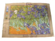 Anchor Irises Van Gogh needlepoint 19"x25" 10 mesh Canvas Only