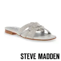 在飛比找Yahoo奇摩購物中心優惠-STEVE MADDEN-VCAY-R 編織鑽面平底涼拖鞋-