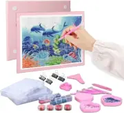 A4 LED Light Pad for Diamond Painting USB Powered Light Board, Adjustable PINK