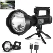 Rechargeable Spotlight, 2,000,000 Lumens Led Spot Lights Outdoor Handheld Sup...